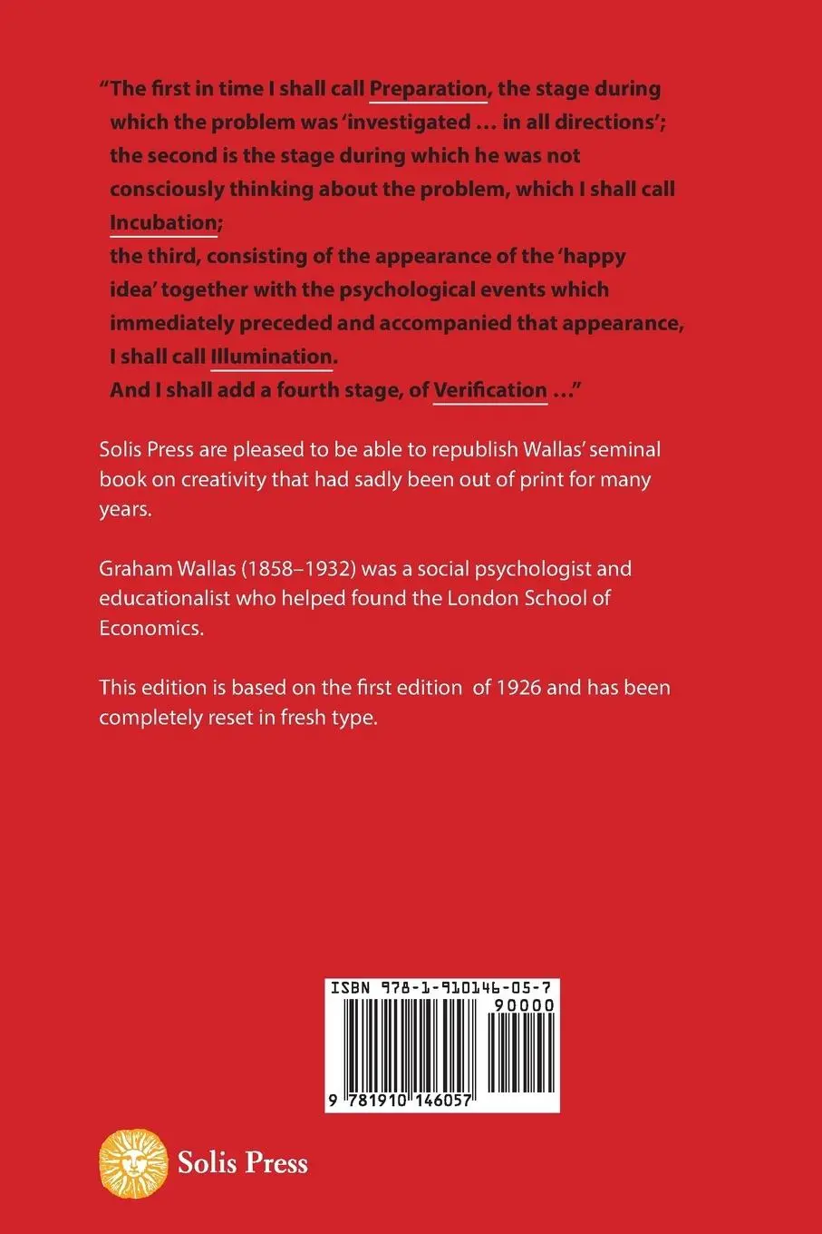 Rückseite: 9781910146057 | The Art of Thought | Graham Wallas | Taschenbuch | Englisch | 2014