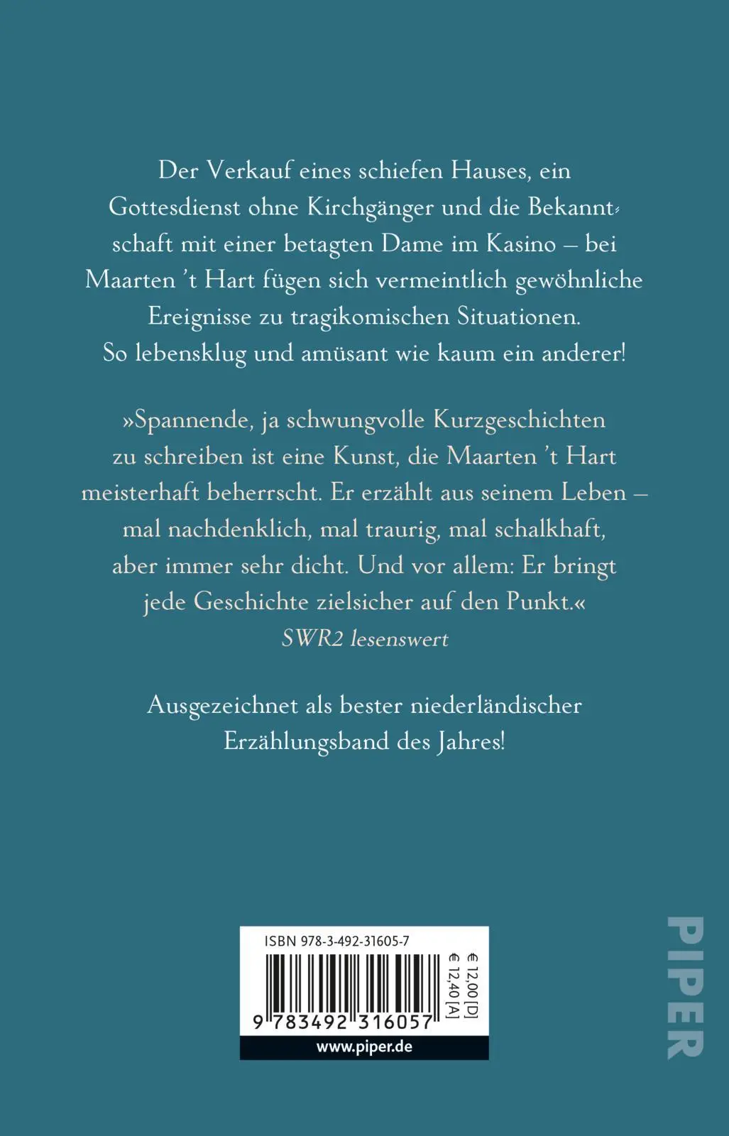 Rückseite: 9783492316057 | So viele Hähne, so nah beim Haus | Erzählungen | Maarten 'T Hart