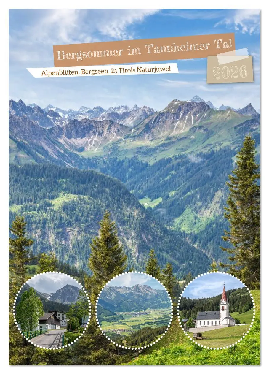 Cover: 9783516616057 | Bergsommer im Tannheimer Tal (Wandkalender 2026 DIN A4 hoch),...