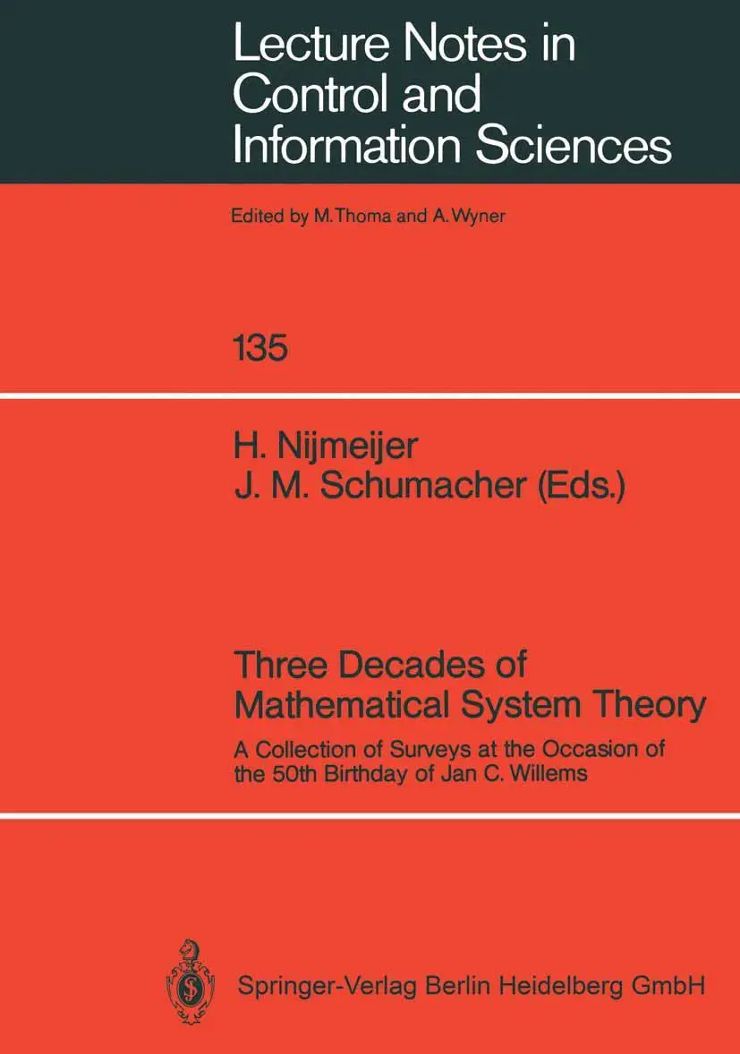 Cover: 9783540516057 | Three Decades of Mathematical System Theory | Nijmeijer (u. a.) | Buch
