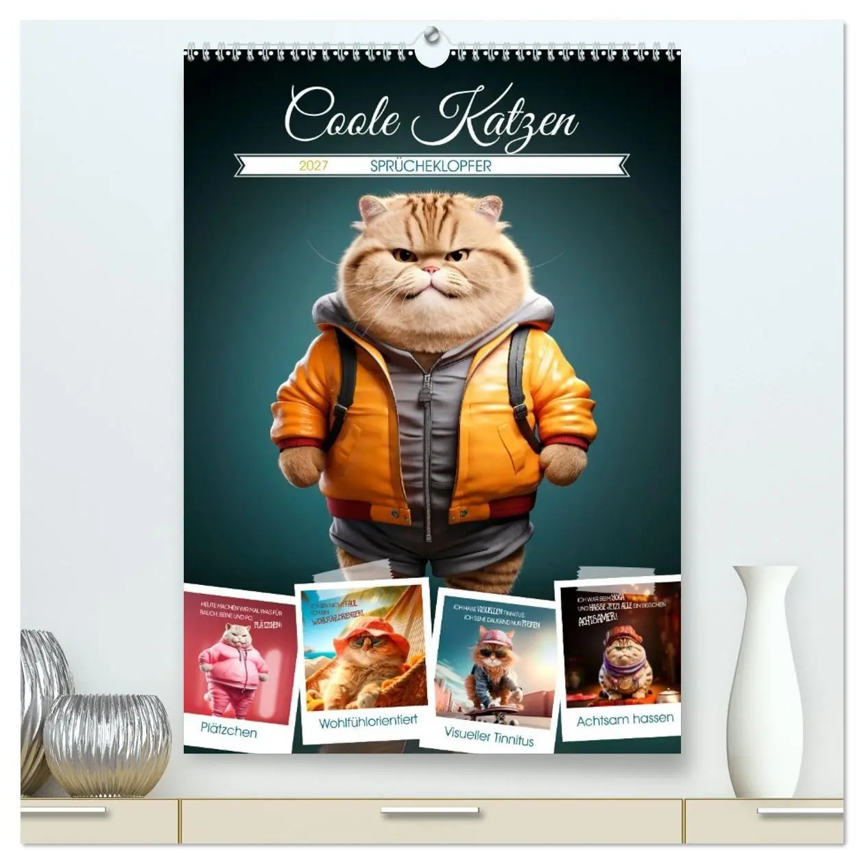 Cover: 9783569186057 | COOLE KATZEN Sprücheklopfer (hochwertiger Premium Wandkalender 2027...