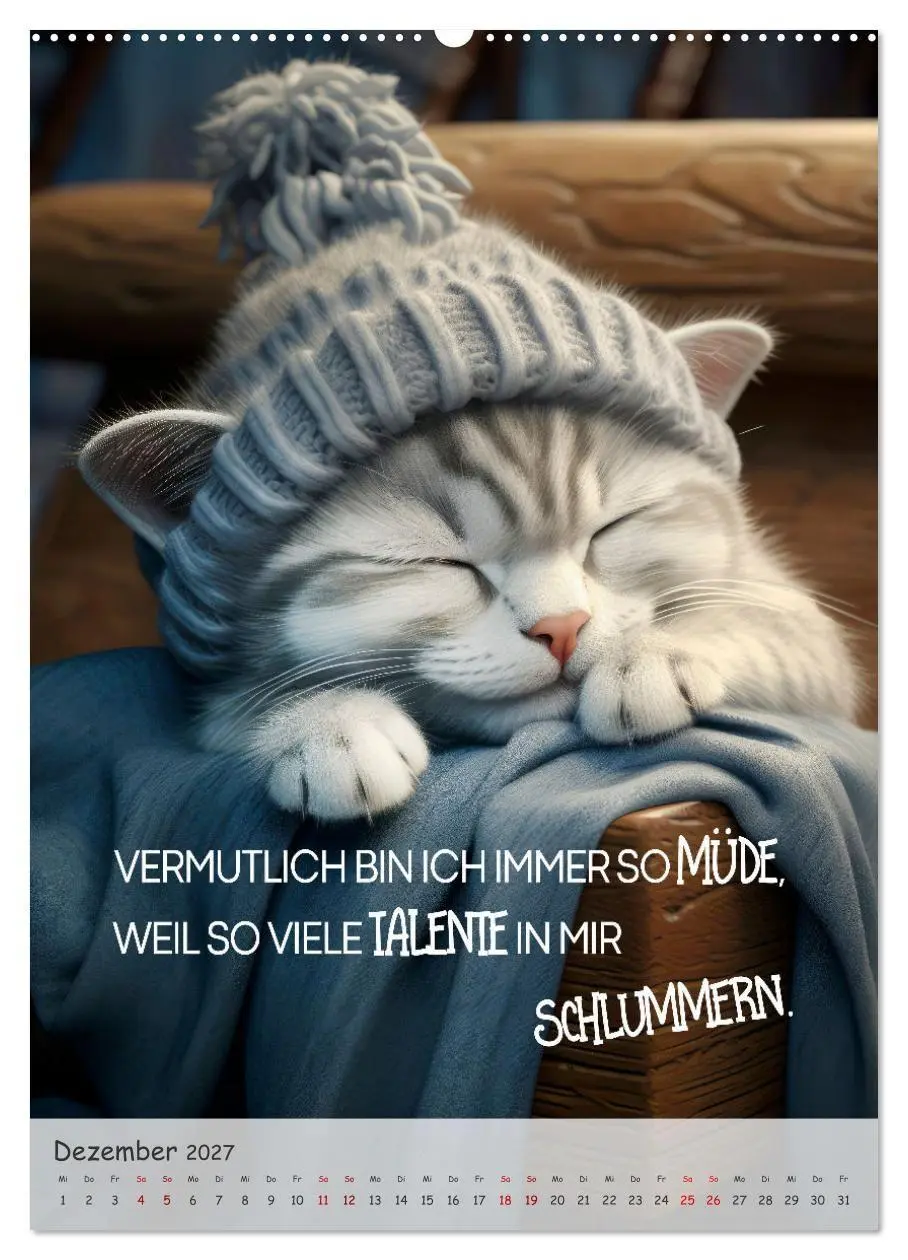 Bild: 9783569186057 | COOLE KATZEN Sprücheklopfer (hochwertiger Premium Wandkalender 2027...