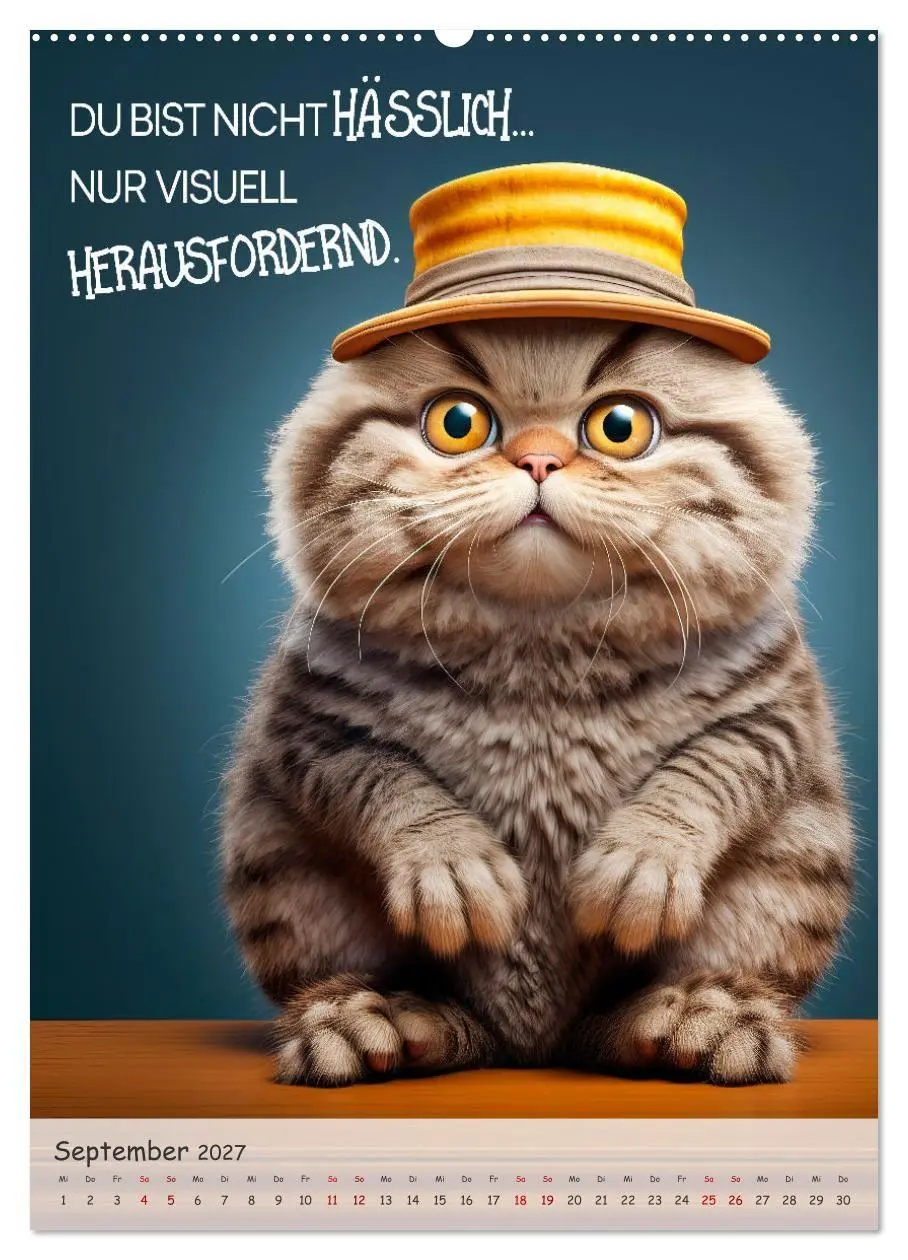 Bild: 9783569186057 | COOLE KATZEN Sprücheklopfer (hochwertiger Premium Wandkalender 2027...
