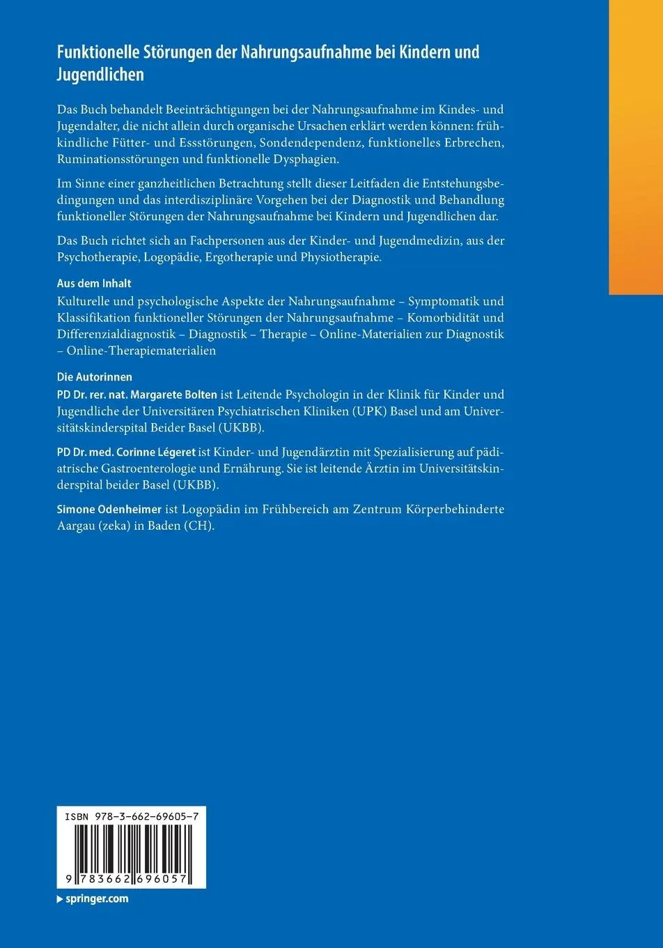 Rückseite: 9783662696057 | Funktionelle Störungen der Nahrungsaufnahme bei Kindern und...