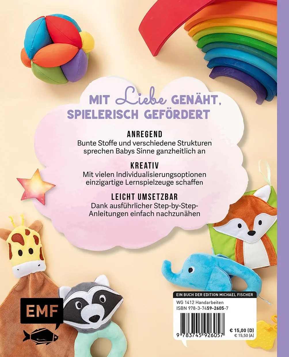 Rückseite: 9783745926057 | Das Montessori-Nähbuch - Spielerisch wachsen und Selbstständigkeit...