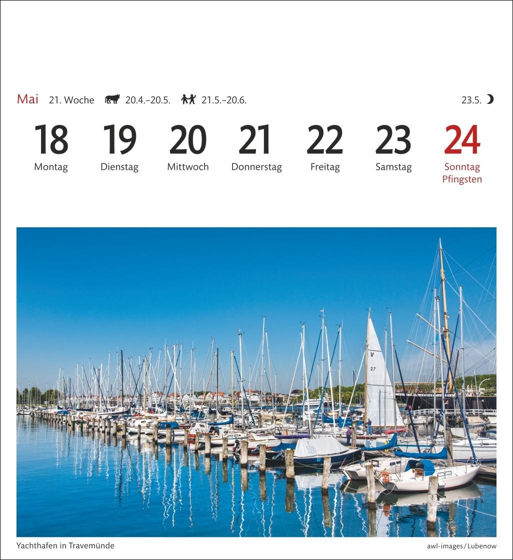 Bild: 9783840036057 | Ostseeküste Sehnsuchtskalender 2026 - Wochenkalender mit 53 Postkarten