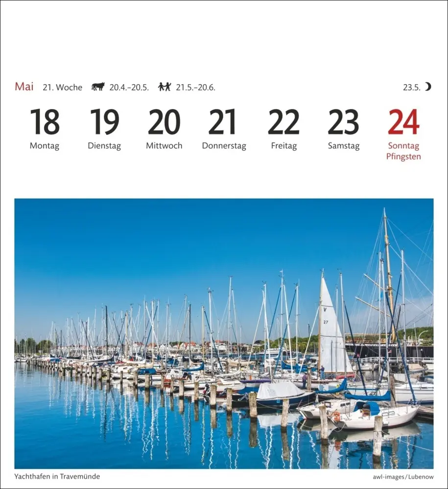 Bild: 9783840036057 | Ostseeküste Sehnsuchtskalender 2026 - Wochenkalender mit 53 Postkarten