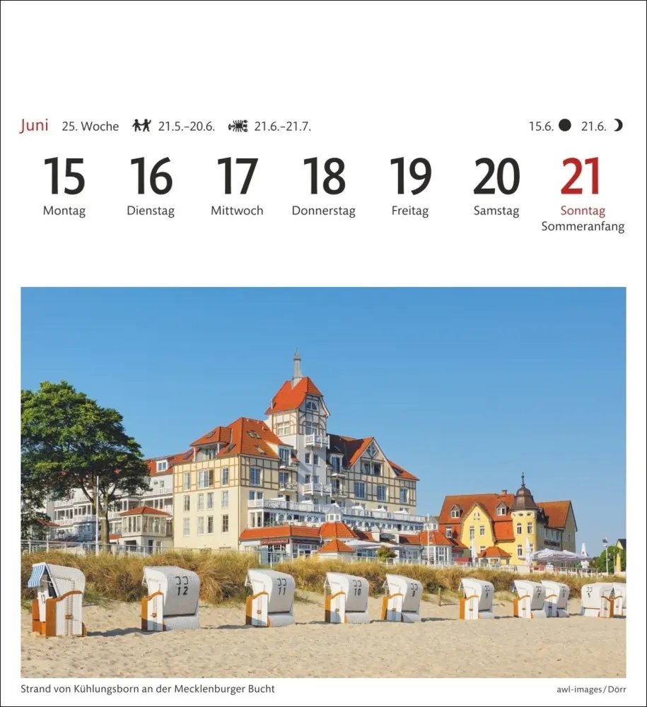 Bild: 9783840036057 | Ostseeküste Sehnsuchtskalender 2026 - Wochenkalender mit 53 Postkarten