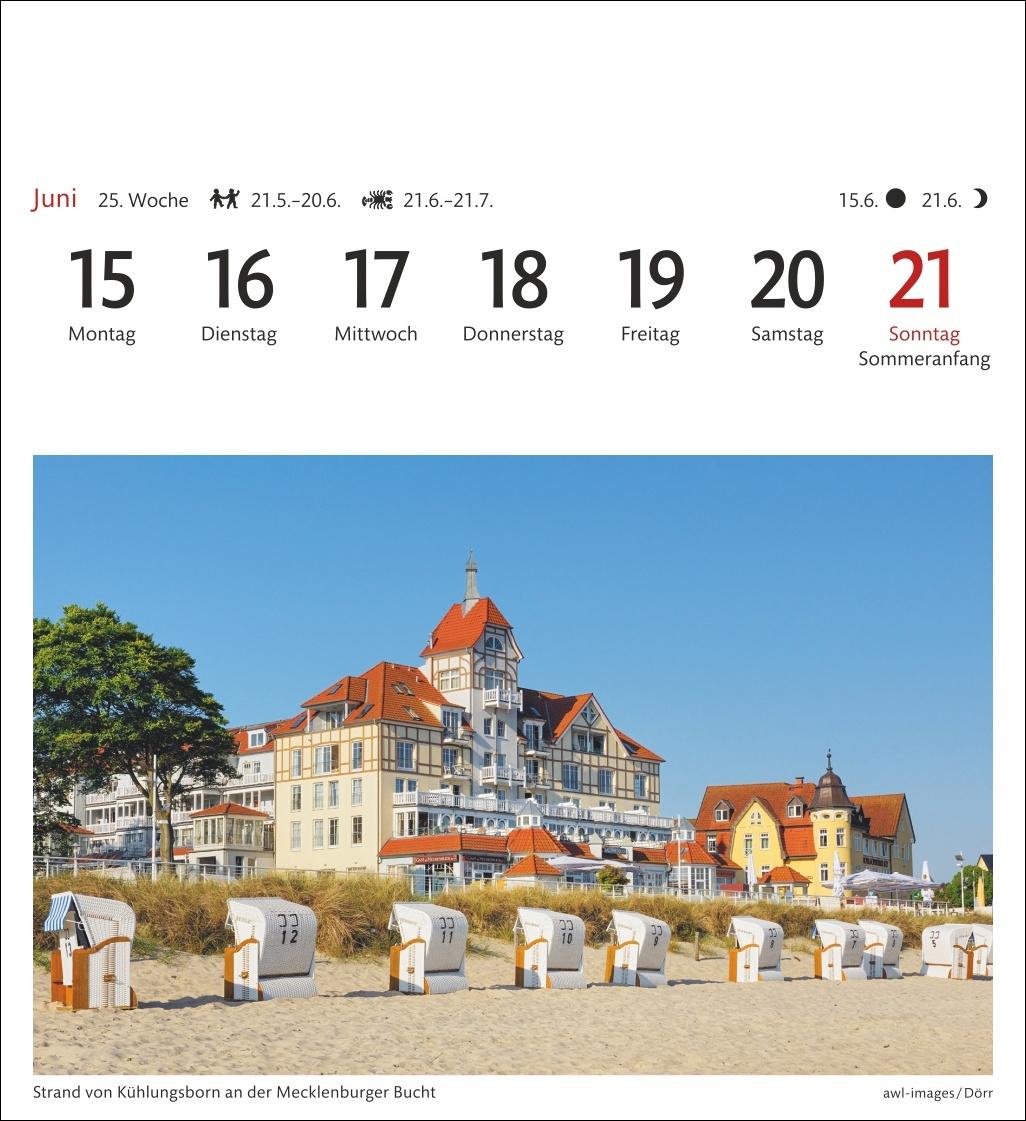 Bild: 9783840036057 | Ostseeküste Sehnsuchtskalender 2026 - Wochenkalender mit 53 Postkarten
