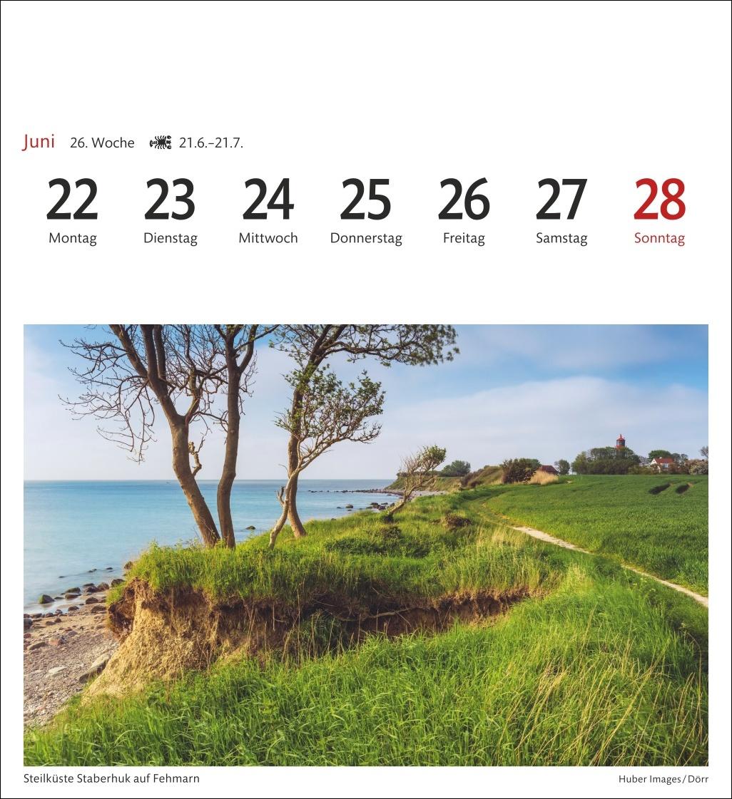 Bild: 9783840036057 | Ostseeküste Sehnsuchtskalender 2026 - Wochenkalender mit 53 Postkarten