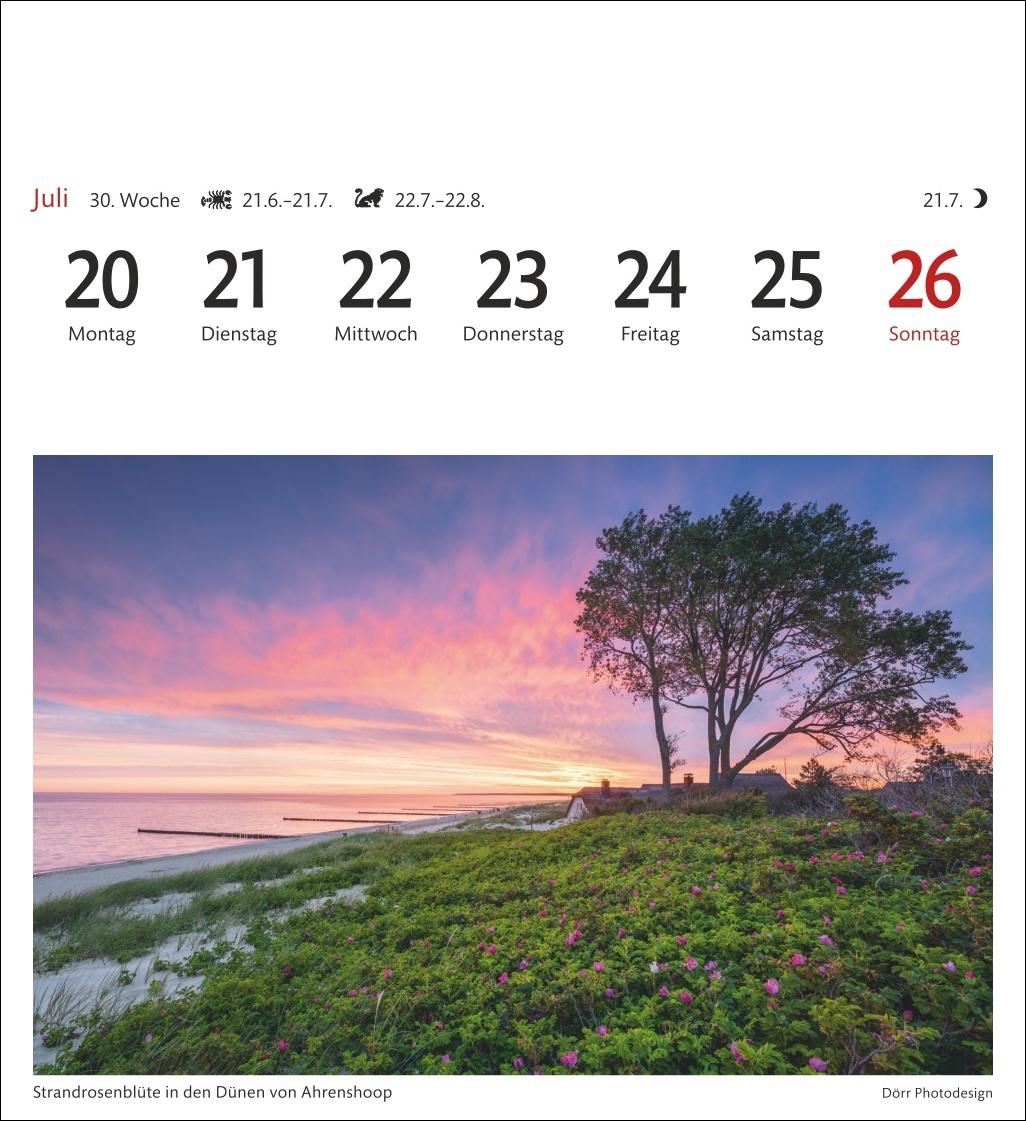 Bild: 9783840036057 | Ostseeküste Sehnsuchtskalender 2026 - Wochenkalender mit 53 Postkarten