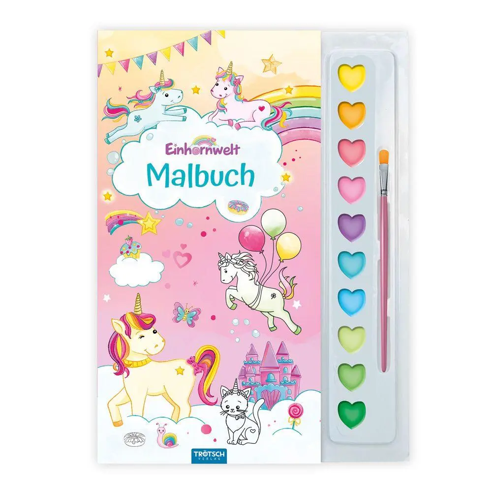 Cover: 9783988026057 | TRÖTSCH - Malbuch mit Tuschkasten Einhornwelt | KG | Broschüre | 16 S.