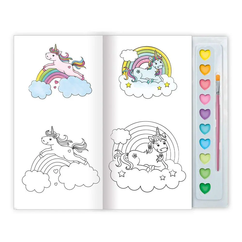 Bild: 9783988026057 | TRÖTSCH - Malbuch mit Tuschkasten Einhornwelt | KG | Broschüre | 16 S.
