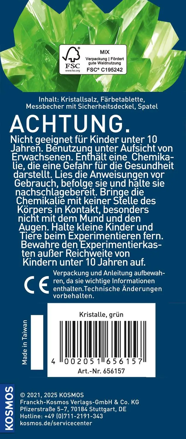 Bild: 4002051656157 | Grüne Kristalle | Experimentierkasten | Spiel | 656157 | Deutsch