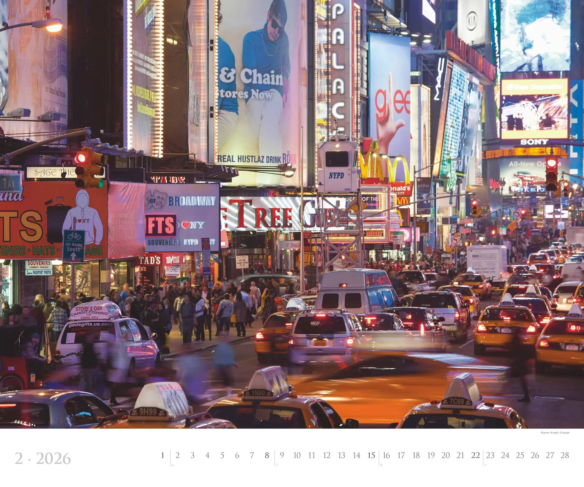 Bild: 4069095006157 | New York 2026 - Städte-Reise-Kalender - Querformat 60 x 50 cm -...