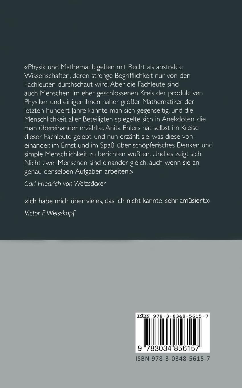 Rückseite: 9783034856157 | Liebes Hertz! | Physiker und Mathematiker in Anekdoten | Anita Ehlers
