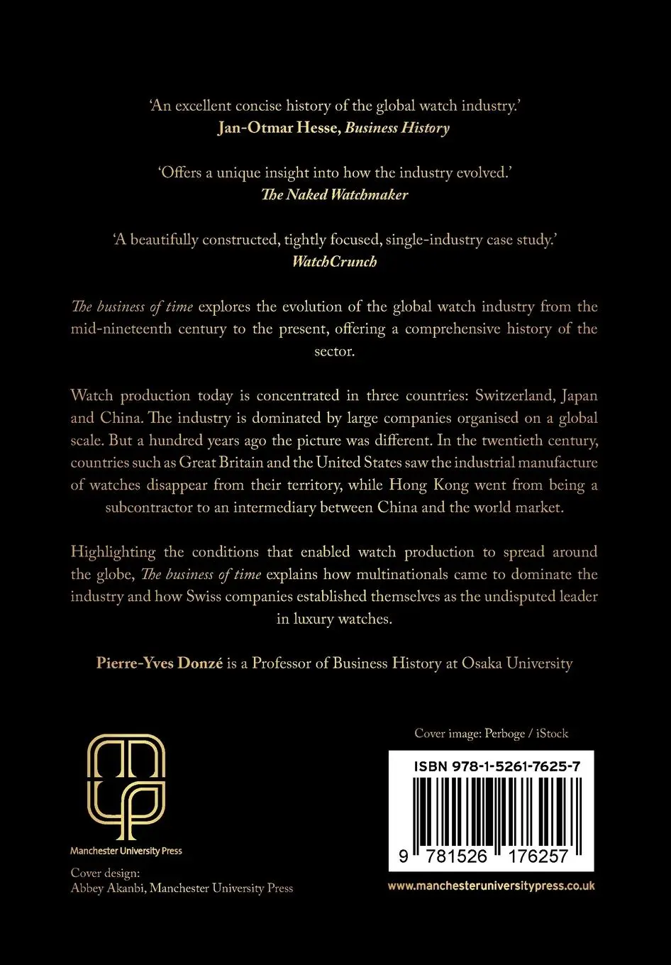 Rückseite: 9781526176257 | The Business of Time | A Global History of the Watch Industry | Donzé
