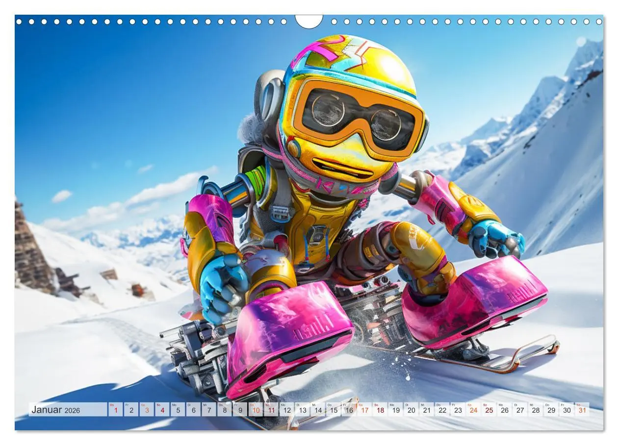 Bild: 9783457506257 | Die Welt der kleinen Robots (Wandkalender 2026 DIN A3 quer),...