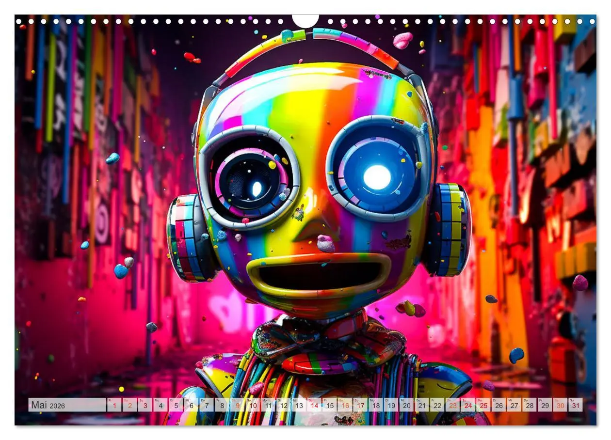 Bild: 9783457506257 | Die Welt der kleinen Robots (Wandkalender 2026 DIN A3 quer),...