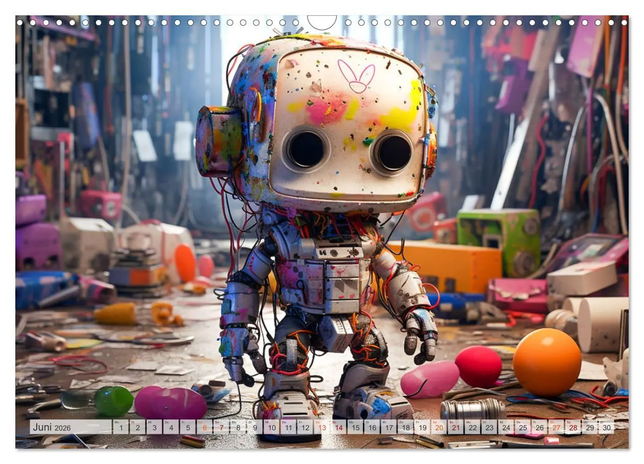 Bild: 9783457506257 | Die Welt der kleinen Robots (Wandkalender 2026 DIN A3 quer),...