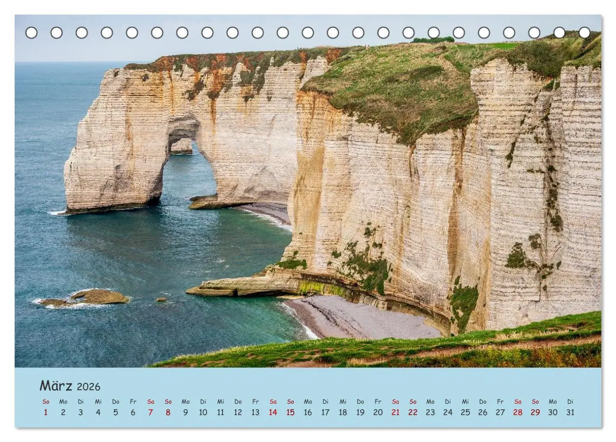 Bild: 9783516216257 | Unterwegs in der Normandie (Tischkalender 2026 DIN A5 quer),...