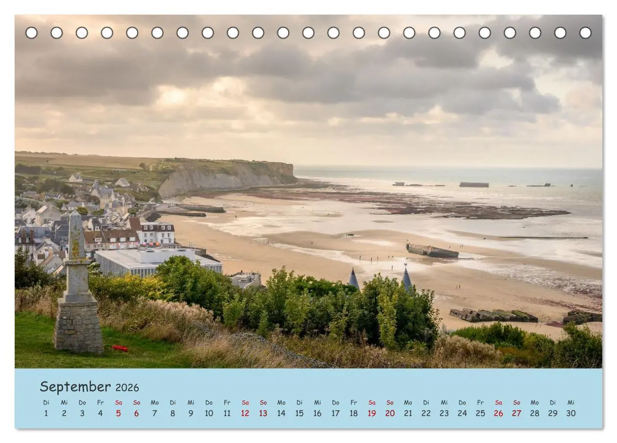 Bild: 9783516216257 | Unterwegs in der Normandie (Tischkalender 2026 DIN A5 quer),...