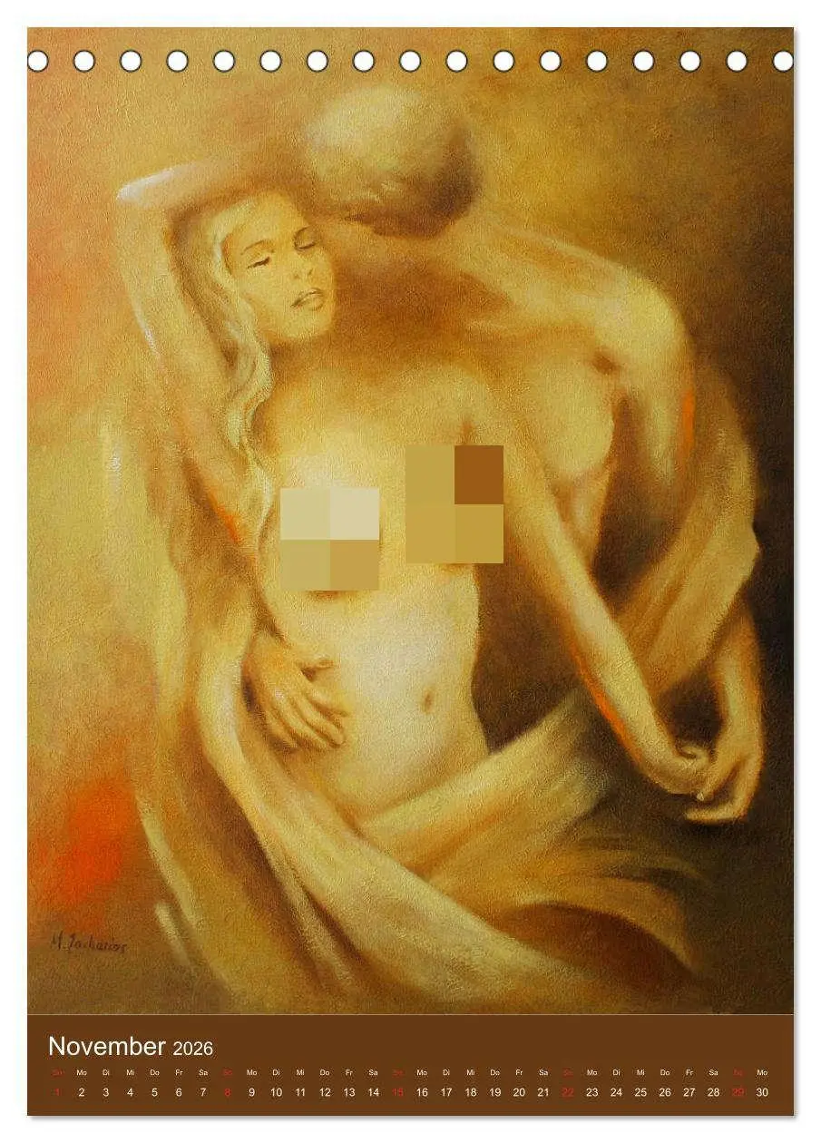 Bild: 9783516386257 | Kunst und Erotik 2026 (Tischkalender 2026 DIN A5 hoch), CALVENDO...