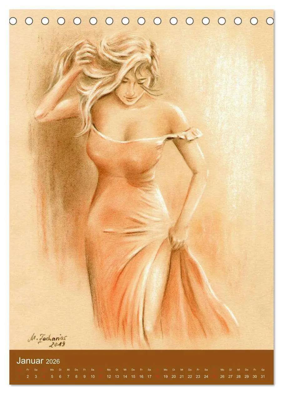 Bild: 9783516386257 | Kunst und Erotik 2026 (Tischkalender 2026 DIN A5 hoch), CALVENDO...
