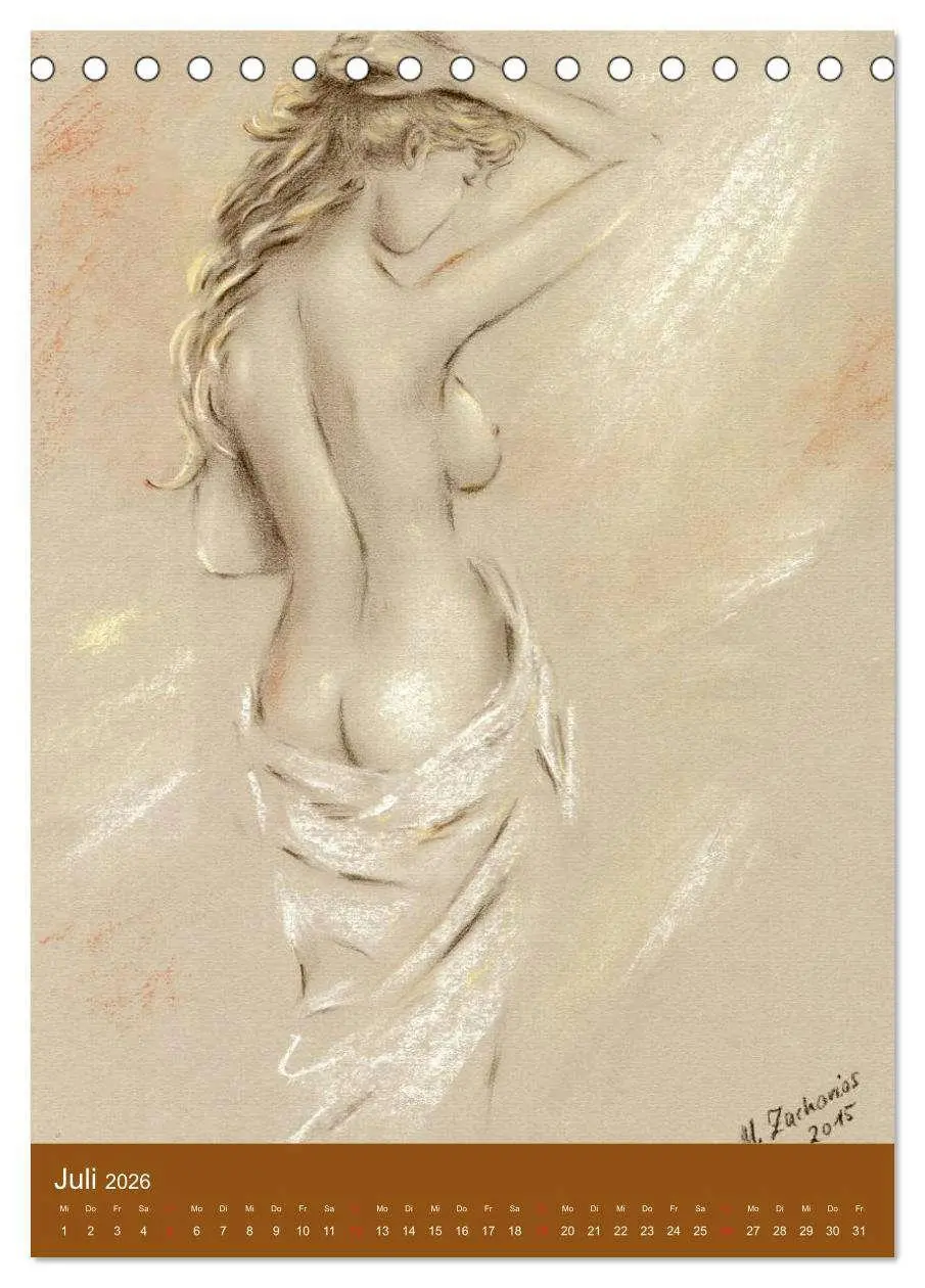Bild: 9783516386257 | Kunst und Erotik 2026 (Tischkalender 2026 DIN A5 hoch), CALVENDO...