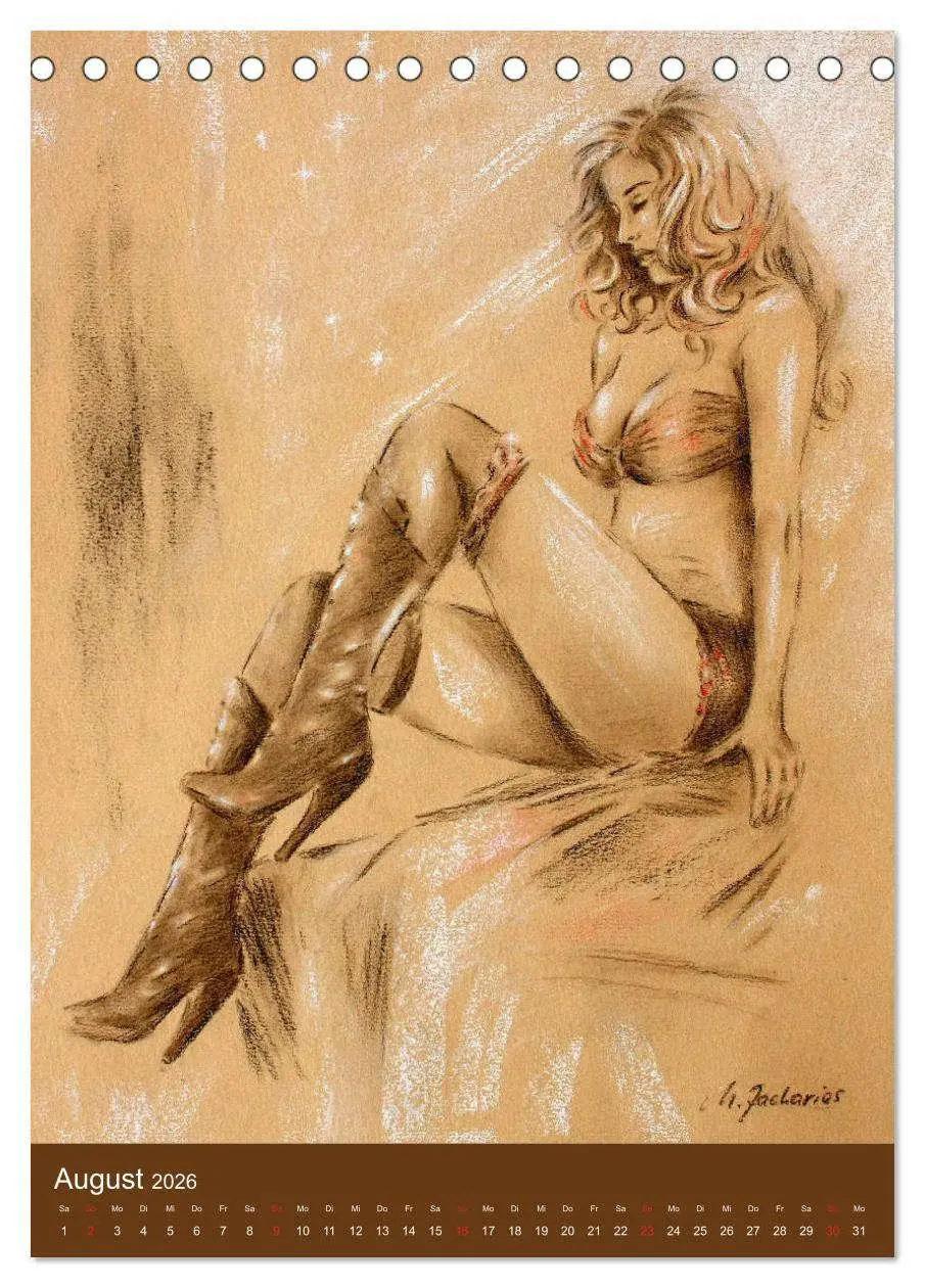 Bild: 9783516386257 | Kunst und Erotik 2026 (Tischkalender 2026 DIN A5 hoch), CALVENDO...