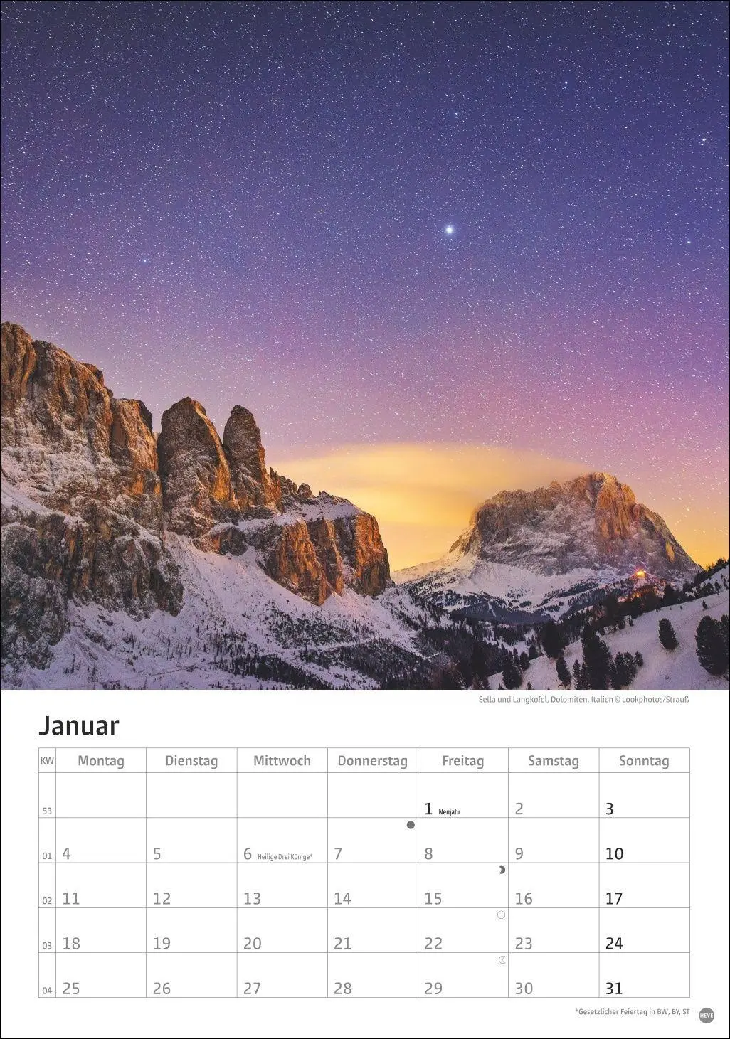 Bild: 9783756416257 | Alpen Kalender 2027 | Heye | Kalender | Spiralbindung | 13 S. | 2027