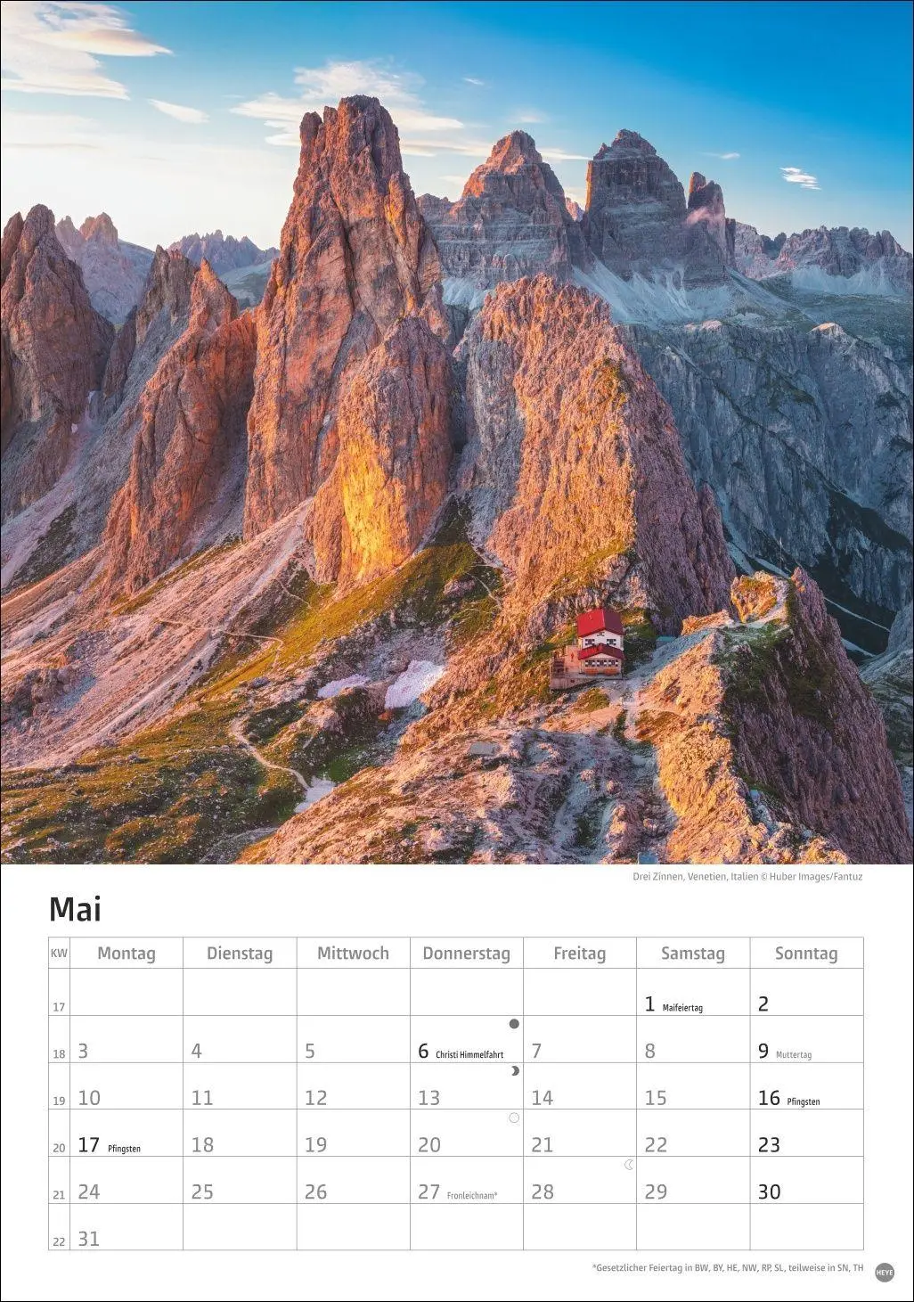 Bild: 9783756416257 | Alpen Kalender 2027 | Heye | Kalender | Spiralbindung | 13 S. | 2027