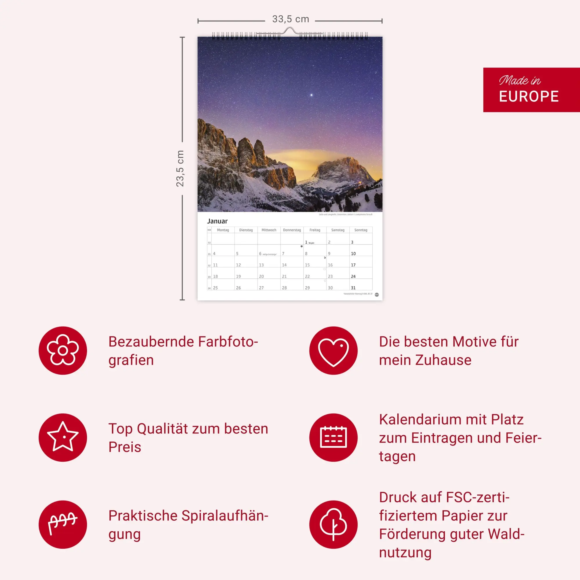 Bild: 9783756416257 | Alpen Kalender 2027 | Heye | Kalender | Spiralbindung | 13 S. | 2027