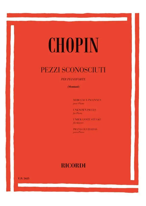 Cover: 9790041826257 | Pezzi Sconosciuti ( Unknown Pieces ) | per Pianoforte (Montani) | Buch