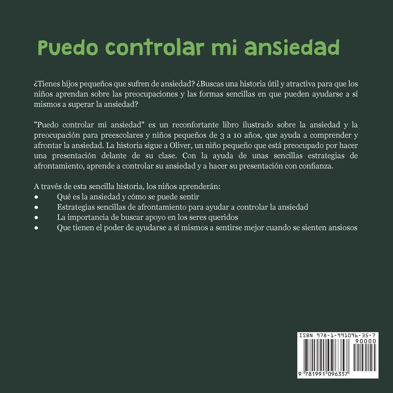 Rückseite: 9781991096357 | Puedo controlar mi ansiedad | Adrian Laurent | Taschenbuch | Spanisch