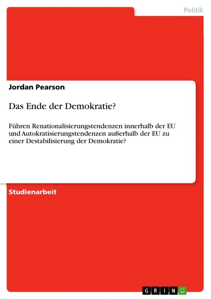 Cover: 9783389116357 | Das Ende der Demokratie? | Jordan Pearson | Taschenbuch | 36 S. | 2025