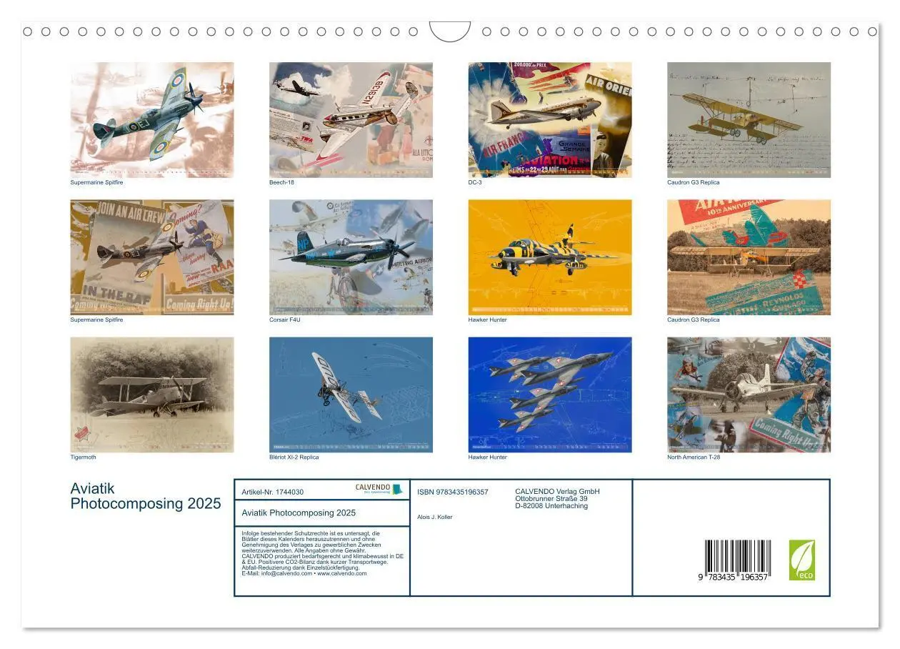 Bild: 9783435196357 | Aviatik Photocomposing 2025 (Wandkalender 2025 DIN A3 quer),...