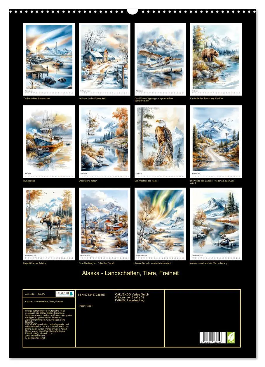 Bild: 9783457286357 | Alaska - Landschaften, Tiere, Freiheit (Wandkalender 2026 DIN A2...