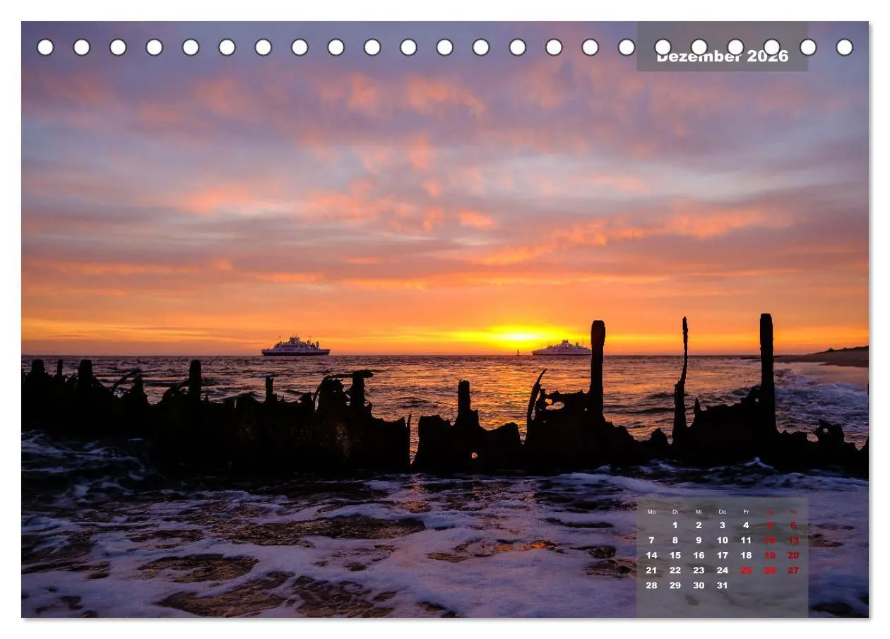 Bild: 9783457596357 | feeling Sylt (Tischkalender 2026 DIN A5 quer), CALVENDO Monatskalender