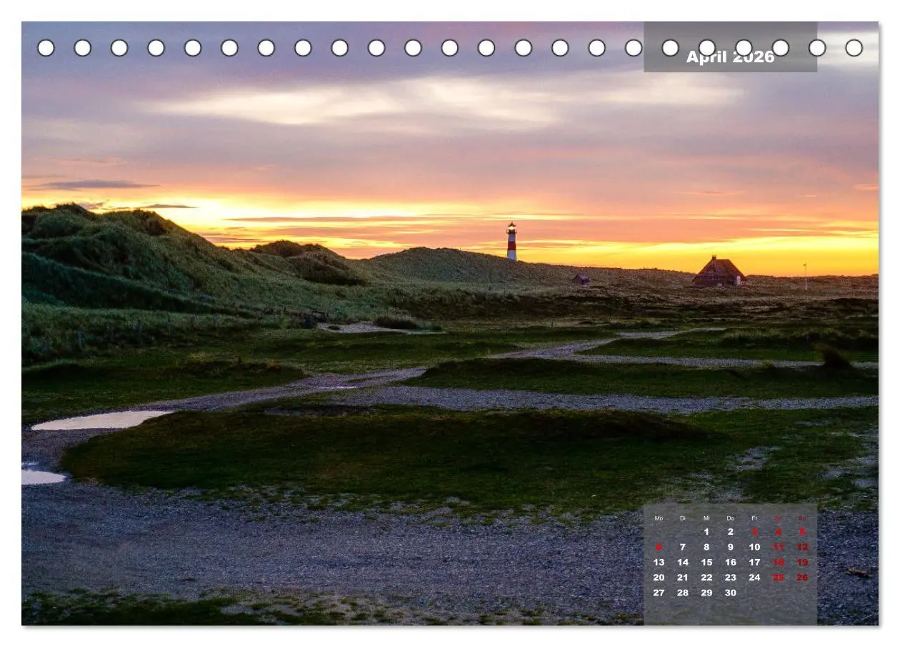 Bild: 9783457596357 | feeling Sylt (Tischkalender 2026 DIN A5 quer), CALVENDO Monatskalender