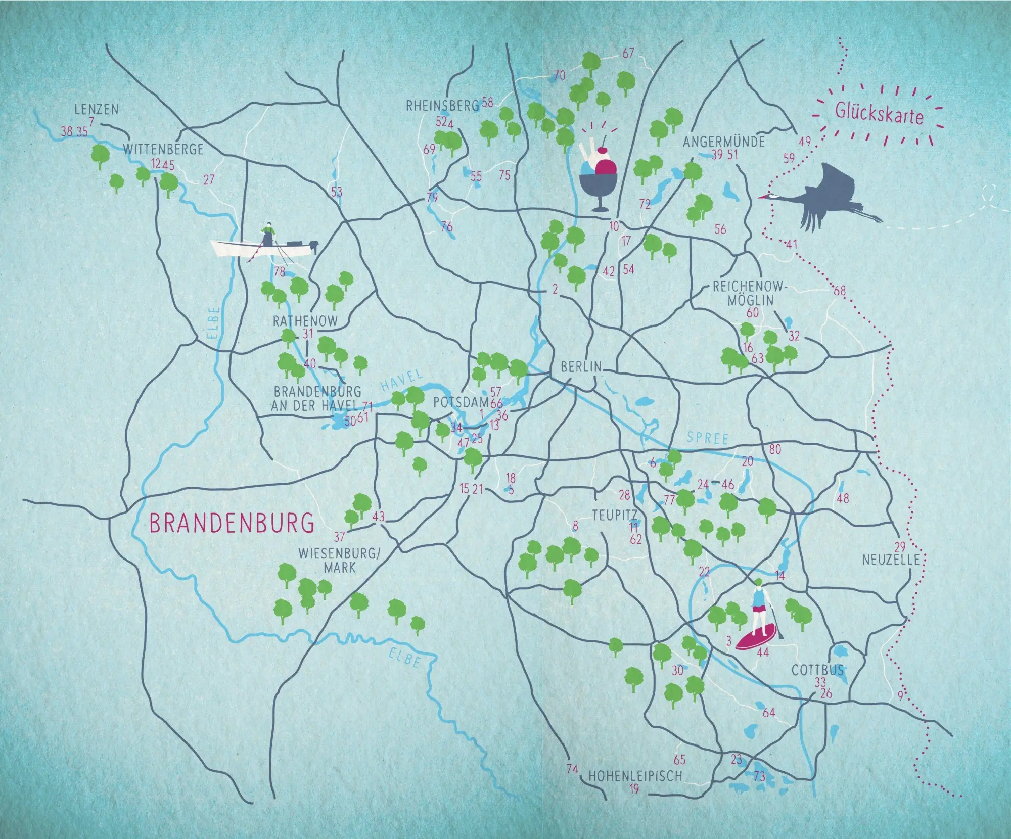Bild: 9783770026357 | Blaue Glücksorte in Brandenburg | Fahr raus &amp; tauch ein | Langhorst