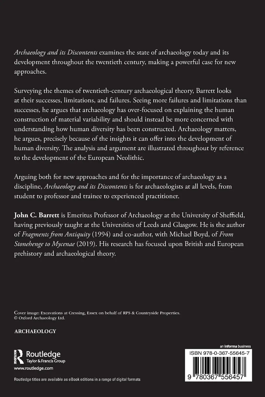 Rückseite: 9780367556457 | Archaeology and its Discontents | Why Archaeology Matters | Barrett