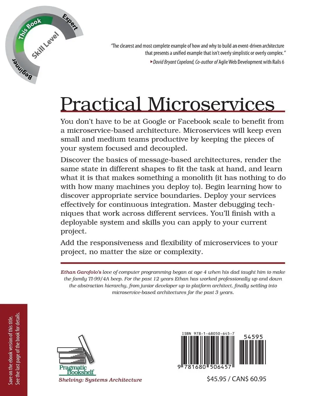 Rückseite: 9781680506457 | Practical Microservices | Ethan Garafolo | Taschenbuch | Englisch