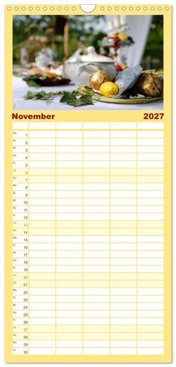 Bild: 9783594346457 | Familienplaner 2027 - Garten-Idylle 2027 mit 5 Spalten...