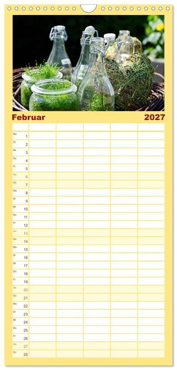 Bild: 9783594346457 | Familienplaner 2027 - Garten-Idylle 2027 mit 5 Spalten...