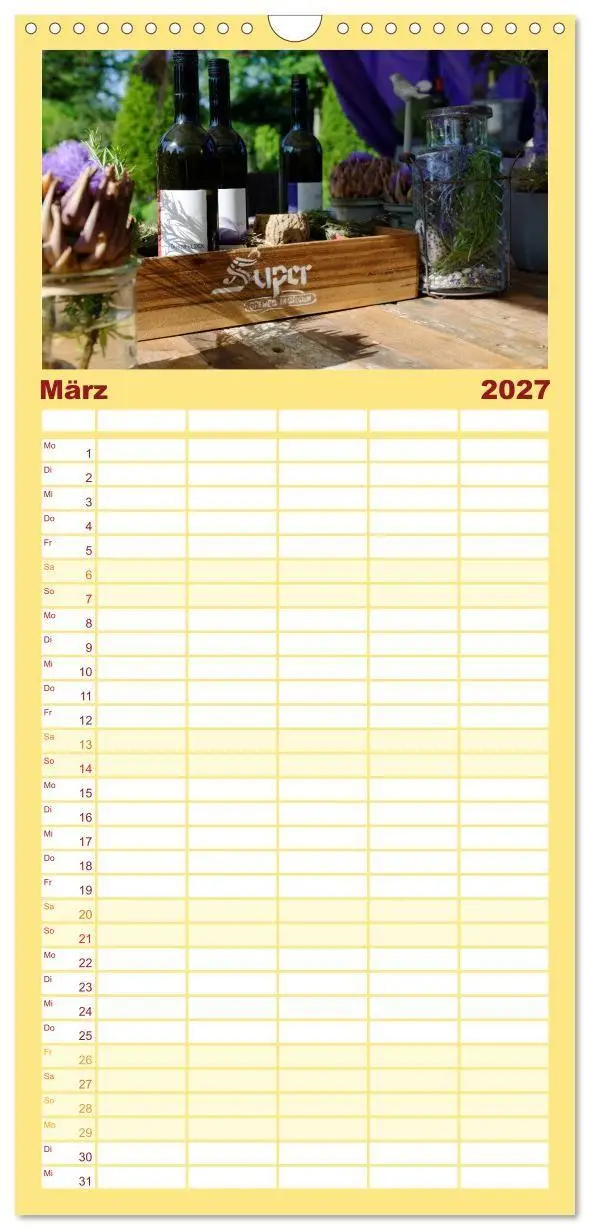 Bild: 9783594346457 | Familienplaner 2027 - Garten-Idylle 2027 mit 5 Spalten...