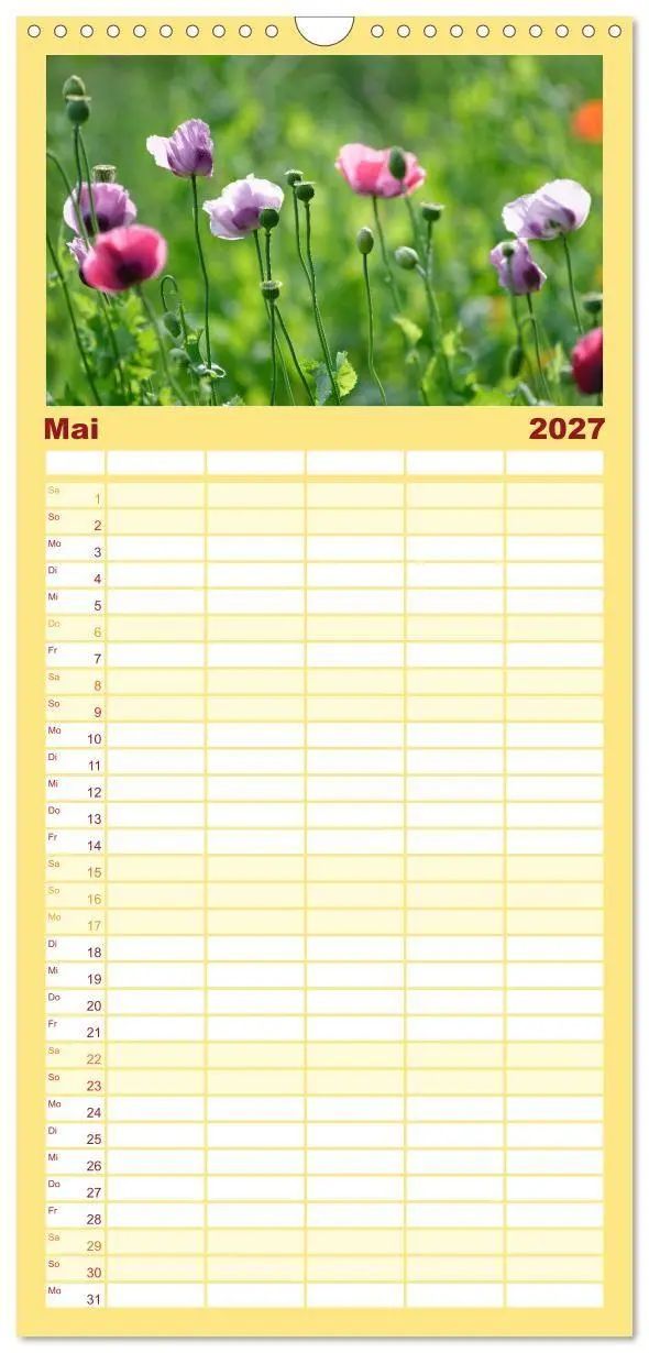 Bild: 9783594346457 | Familienplaner 2027 - Garten-Idylle 2027 mit 5 Spalten...