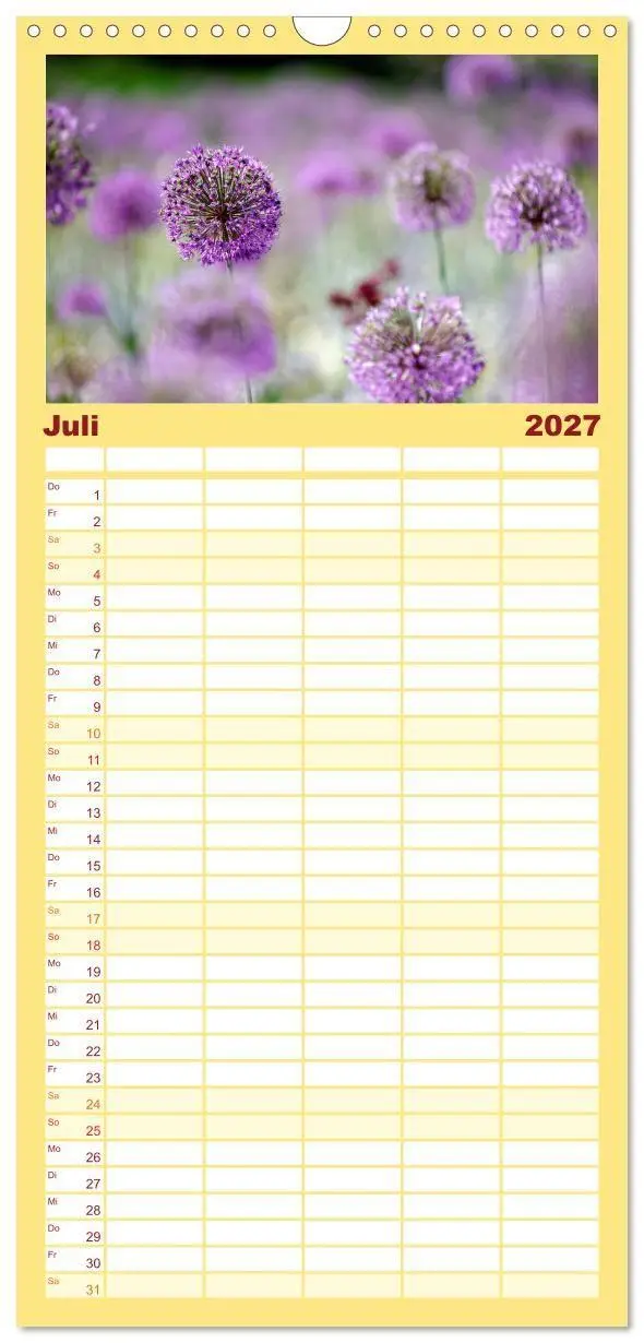 Bild: 9783594346457 | Familienplaner 2027 - Garten-Idylle 2027 mit 5 Spalten...
