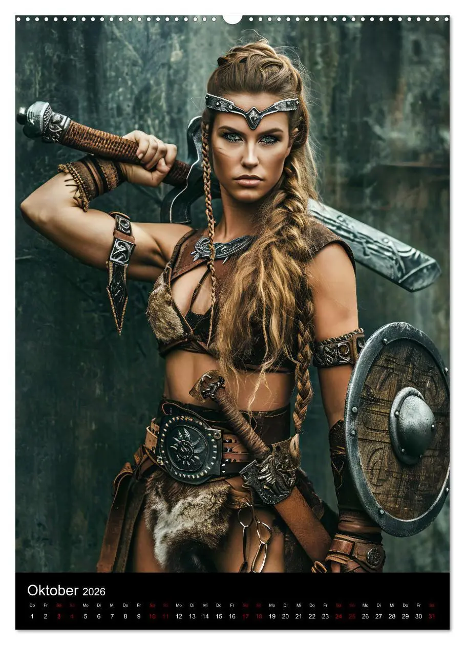 Bild: 9783516286557 | Wikinger - Stolze Walküren in Kampfbereitschaft (Wandkalender 2026...