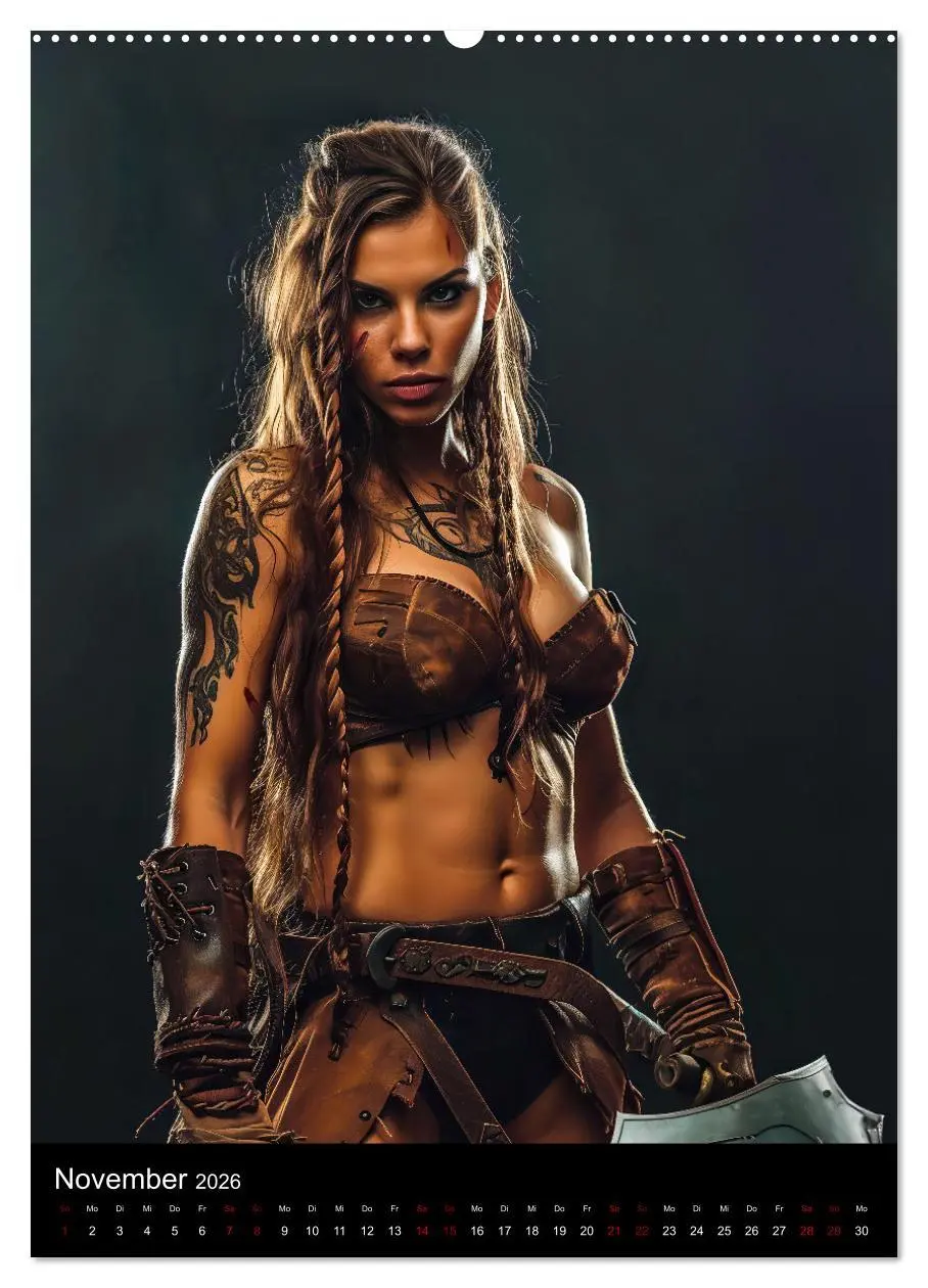 Bild: 9783516286557 | Wikinger - Stolze Walküren in Kampfbereitschaft (Wandkalender 2026...